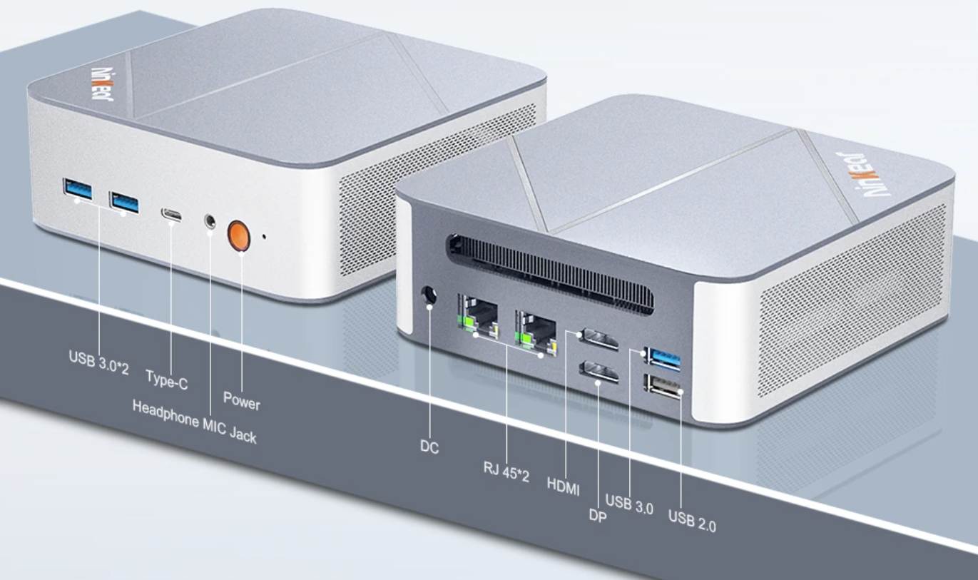 Ninkear M8 mini PC bemenetek