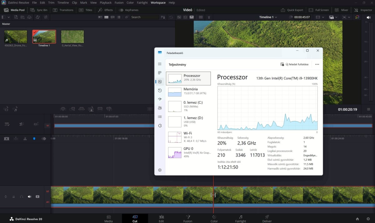 Ninkear N16 Pro 4K videó szerkesztés