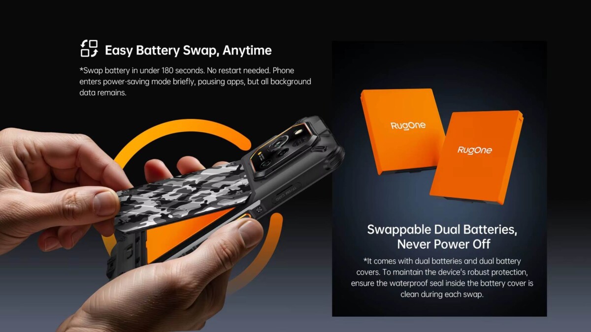 RugOne Xever 7 cserélhető akkumulátor