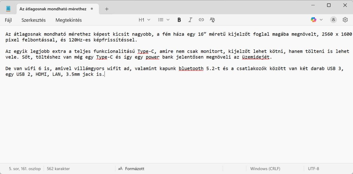 Windows Jegyzettömb