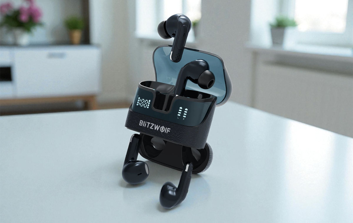 A BlitzWolf BW-FYE17 nagyon beteg - kétféle vezetéknélküli fülhallgató, egy tokban 4db! In ear, half in ear