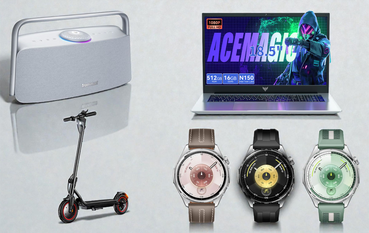 Olcsók, sokkal jobbak, mint amibe kerülnek: 18.5" laptop, Huawei okosóra, prémium hangszóró, roller