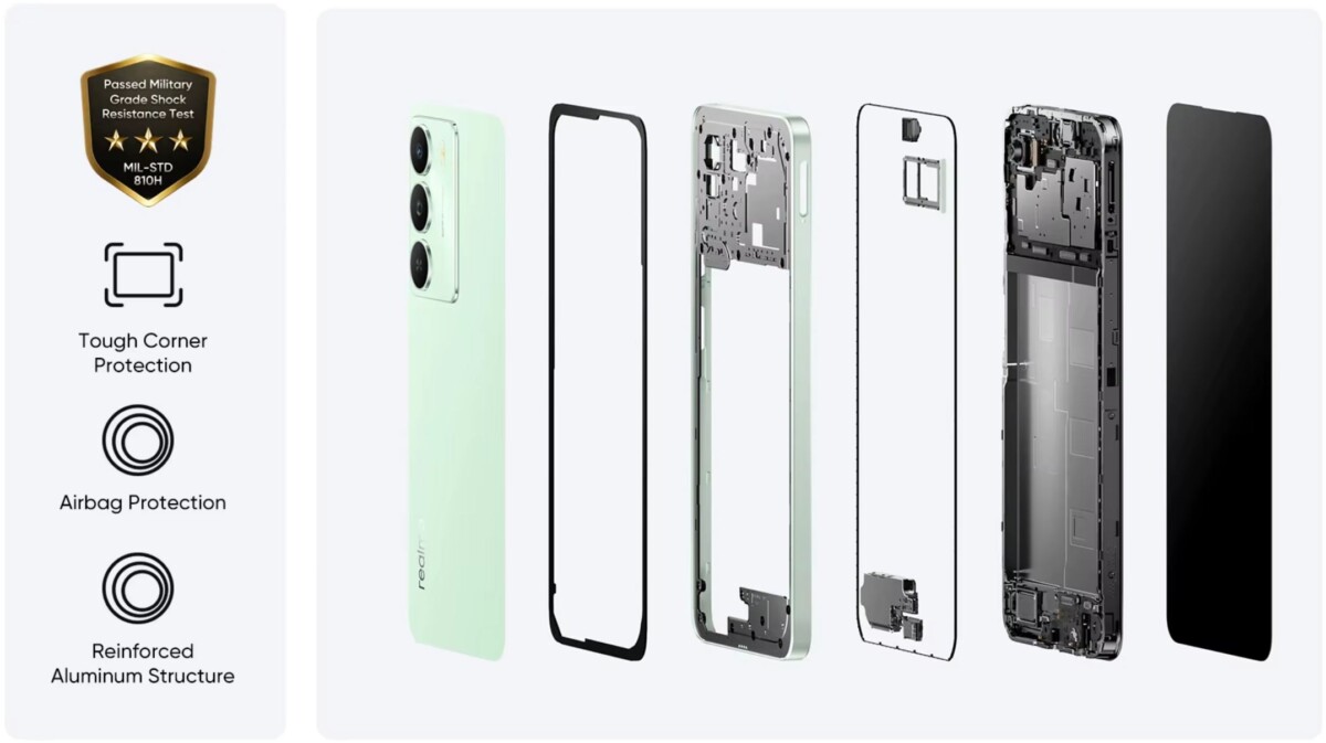 realme 14x strapabíró