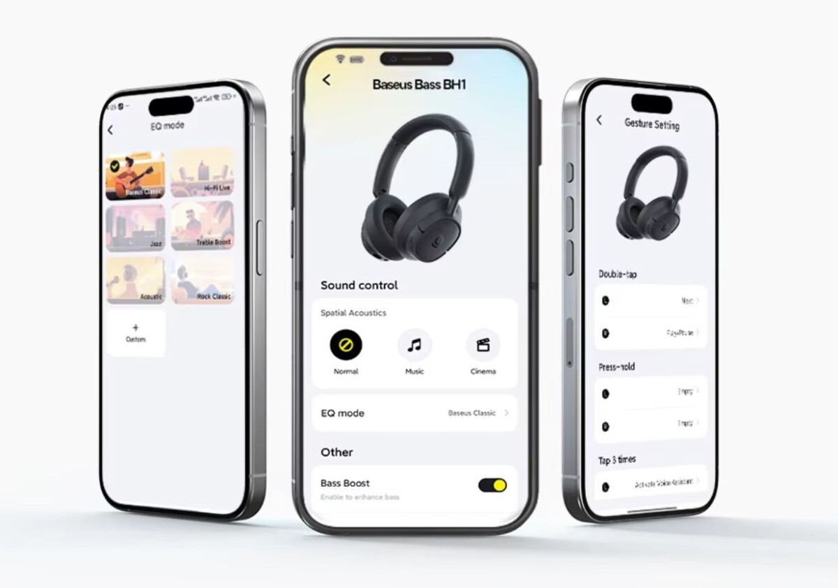 Baseus Bass BH1 app használat, equalizer