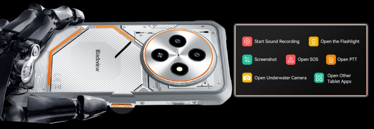 Blackview FORT 2 extra gomb