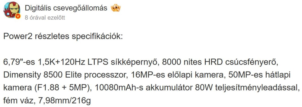 Honor Power 2 telefon leak