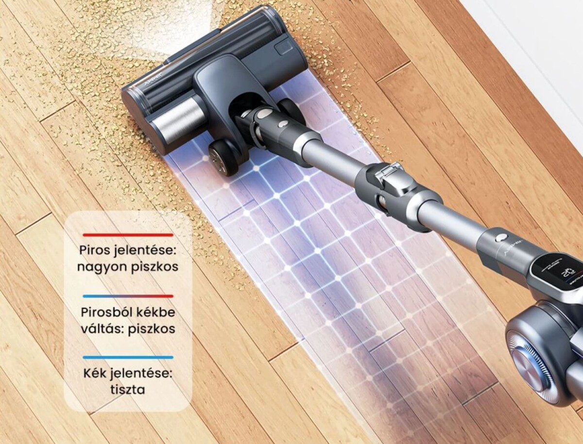 JIMMY H11 Pro vezetéknélküli porszívó tisztaság indikátor