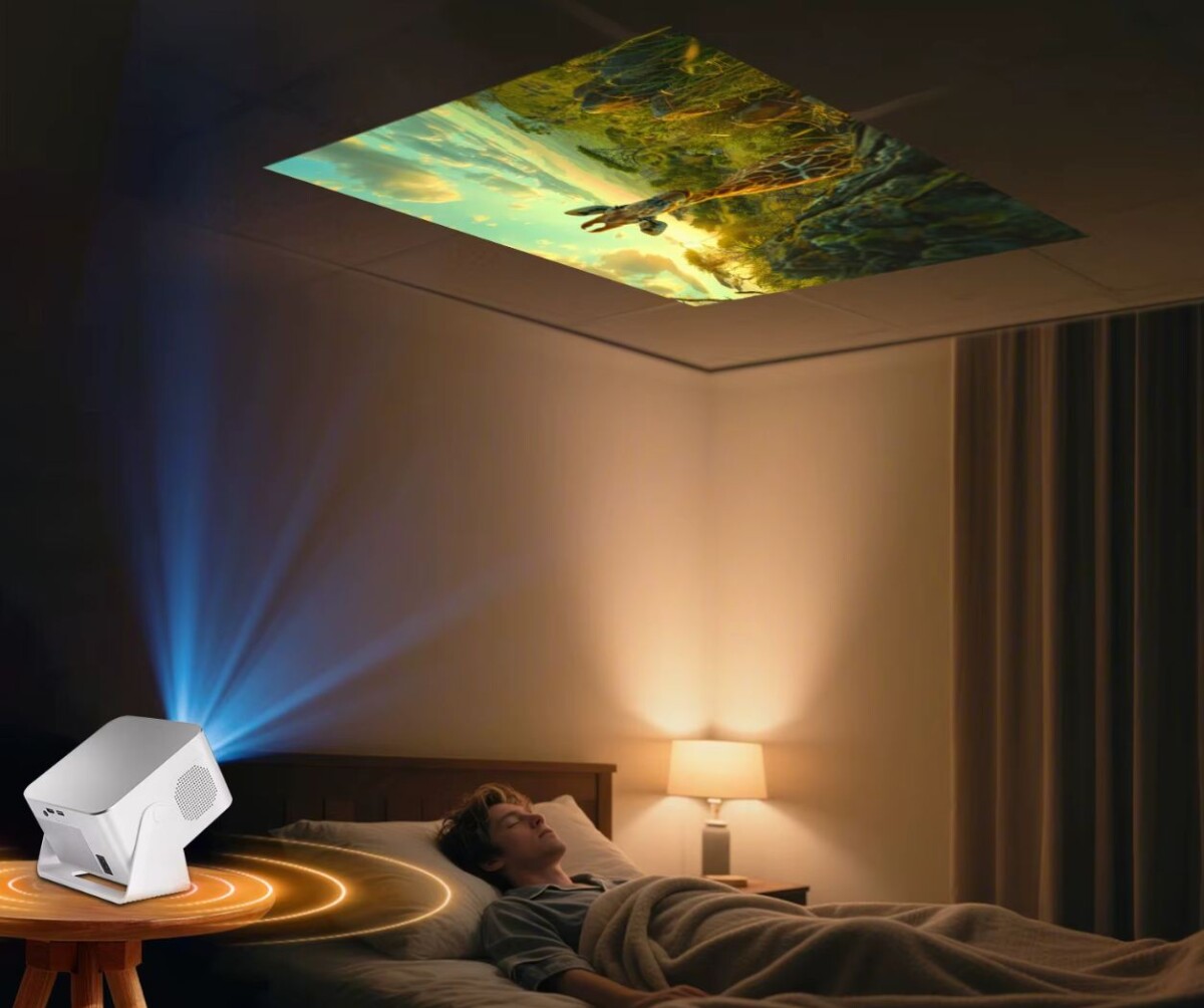 Magcubic HY350 Max projektor plafonra is vetít