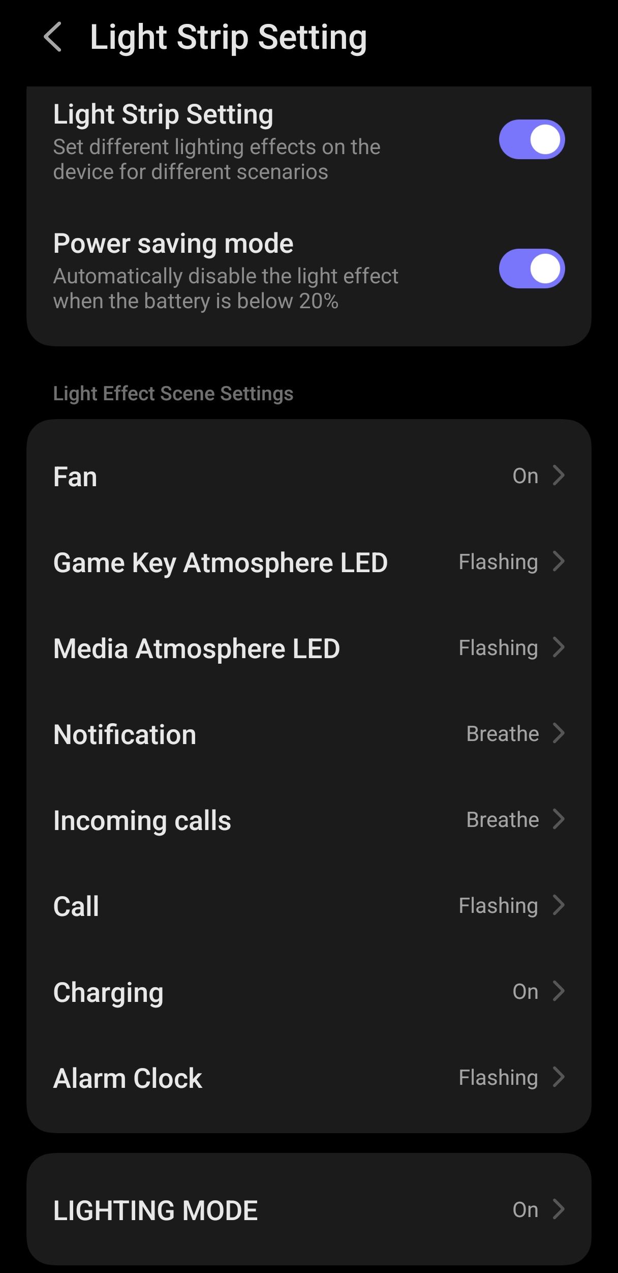 REDMAGIC 11 Pro RGB beállítások