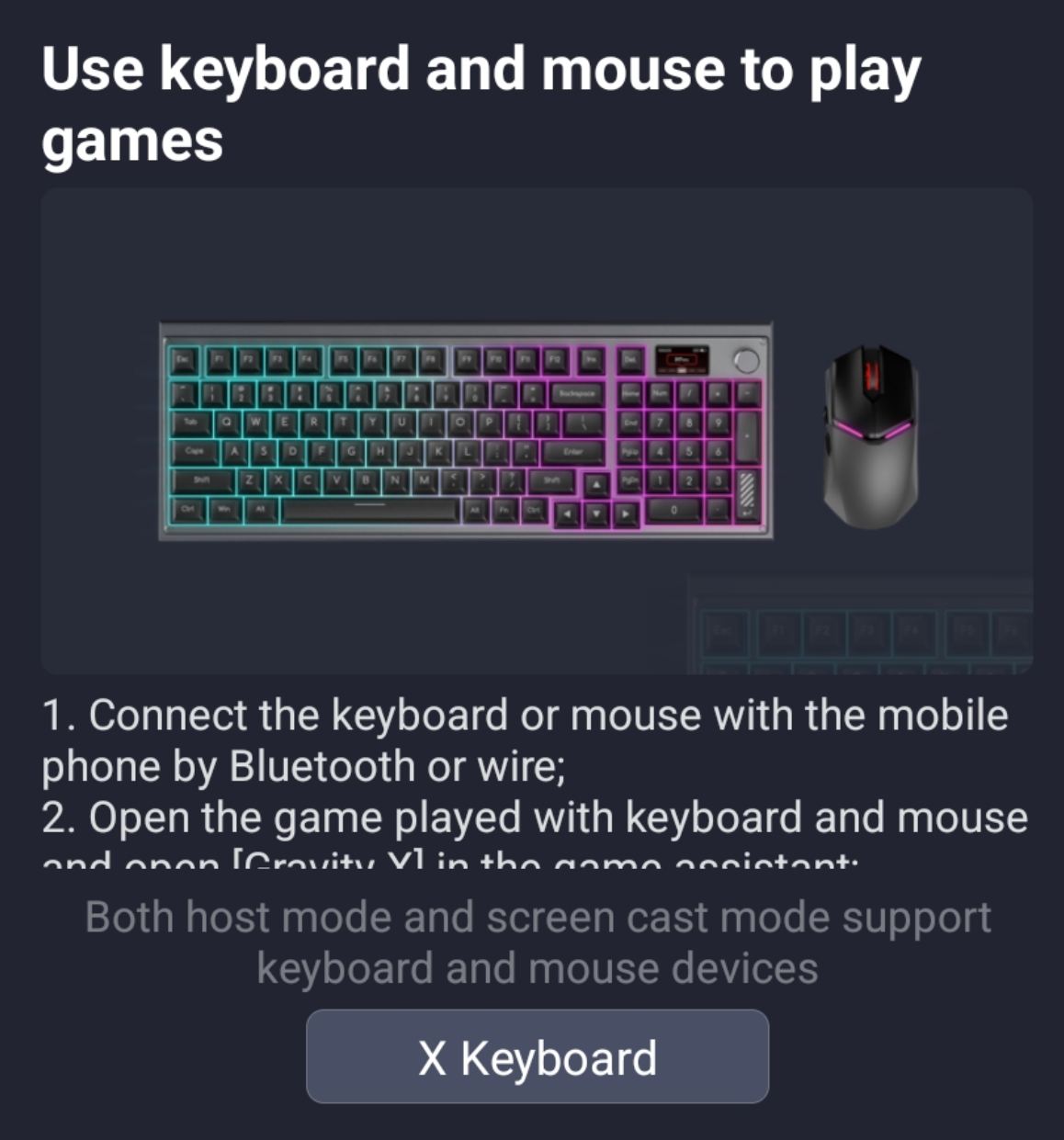 REDMAGIC 11 Pro billentyűzetet, egeret használjunk érintések helyett