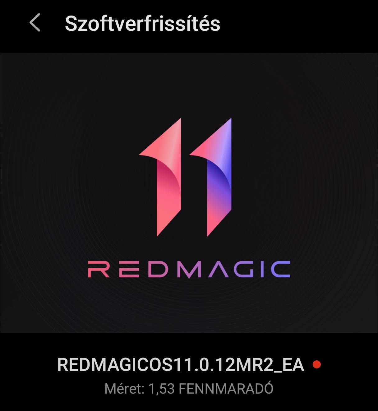 REDMAGIC 11 Pro frissítés