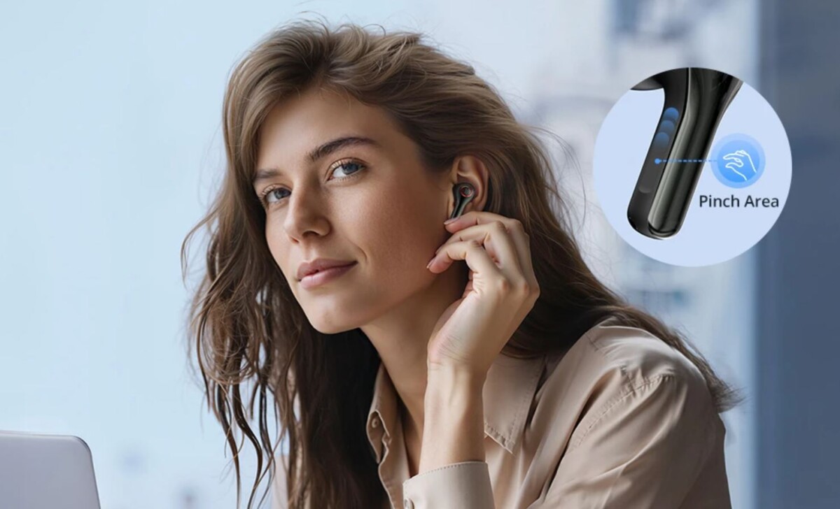 Tronsmart Sounfii NC 2 vezetéknélküli fülhallgató érintés simítás