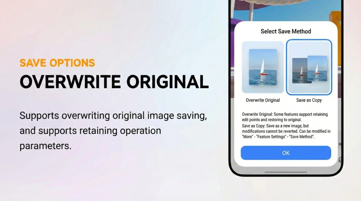 Xiaomi nem destruktív képszerkesztő