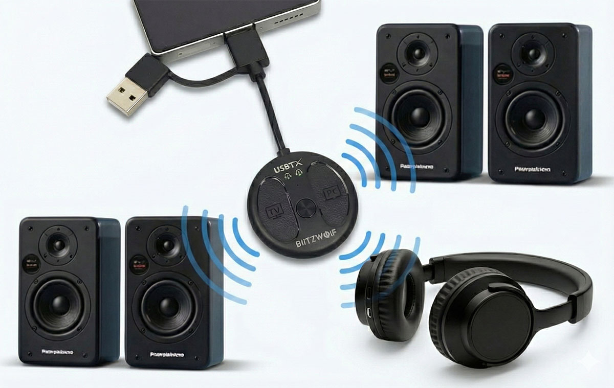 A filléres, de zseniális kütyü tesztje - egy hangforrás két bluetooth hangszóróval, fül, fejhallgatóval