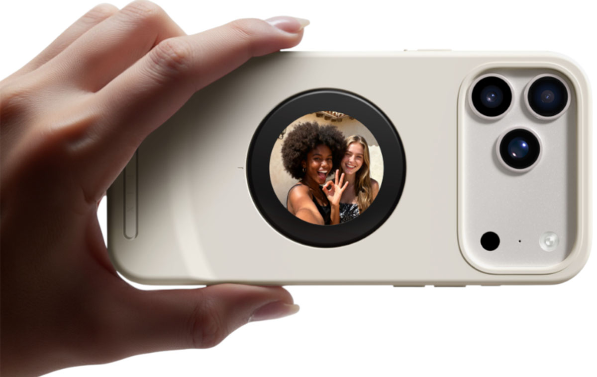 Ez az iPhone tok a hátlapra tesz egy kijelzőt hátlapi szelfikhez