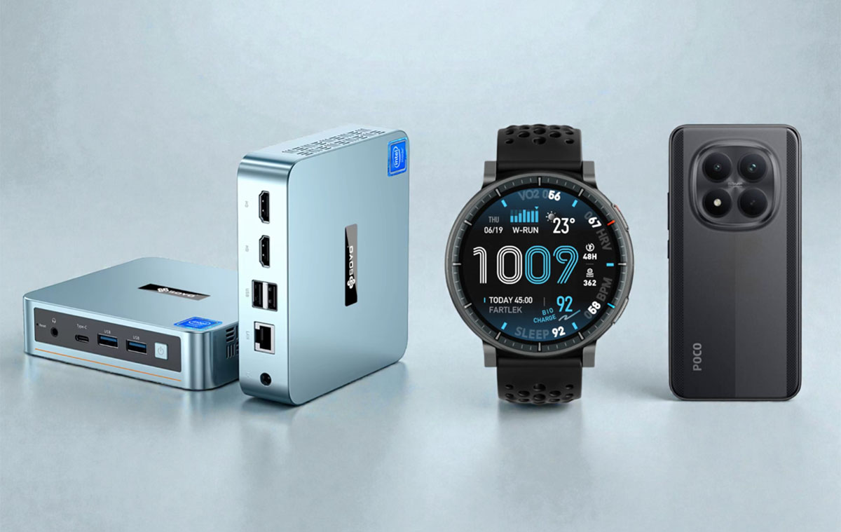 Itt az új Amazfit sport óra és egy szuperolcsó mini PC, Xiaomi telefon