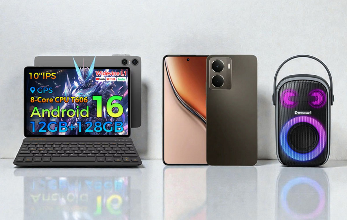 Nézd csak! Itt egy filléres, de elég komoly telefon, egy Android 16 tablet és egy okos hangfal