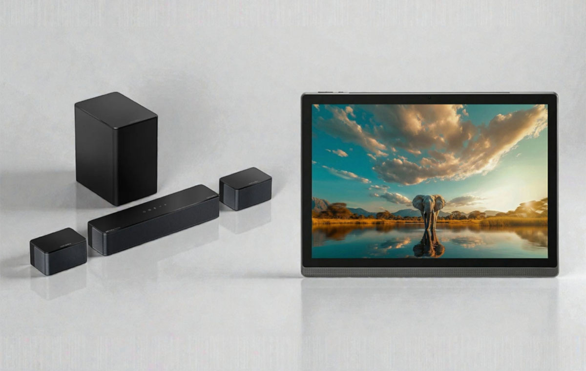 Ultraolcsó hangrendszer TV-hez Dolby térhangzással és a 14" tablet