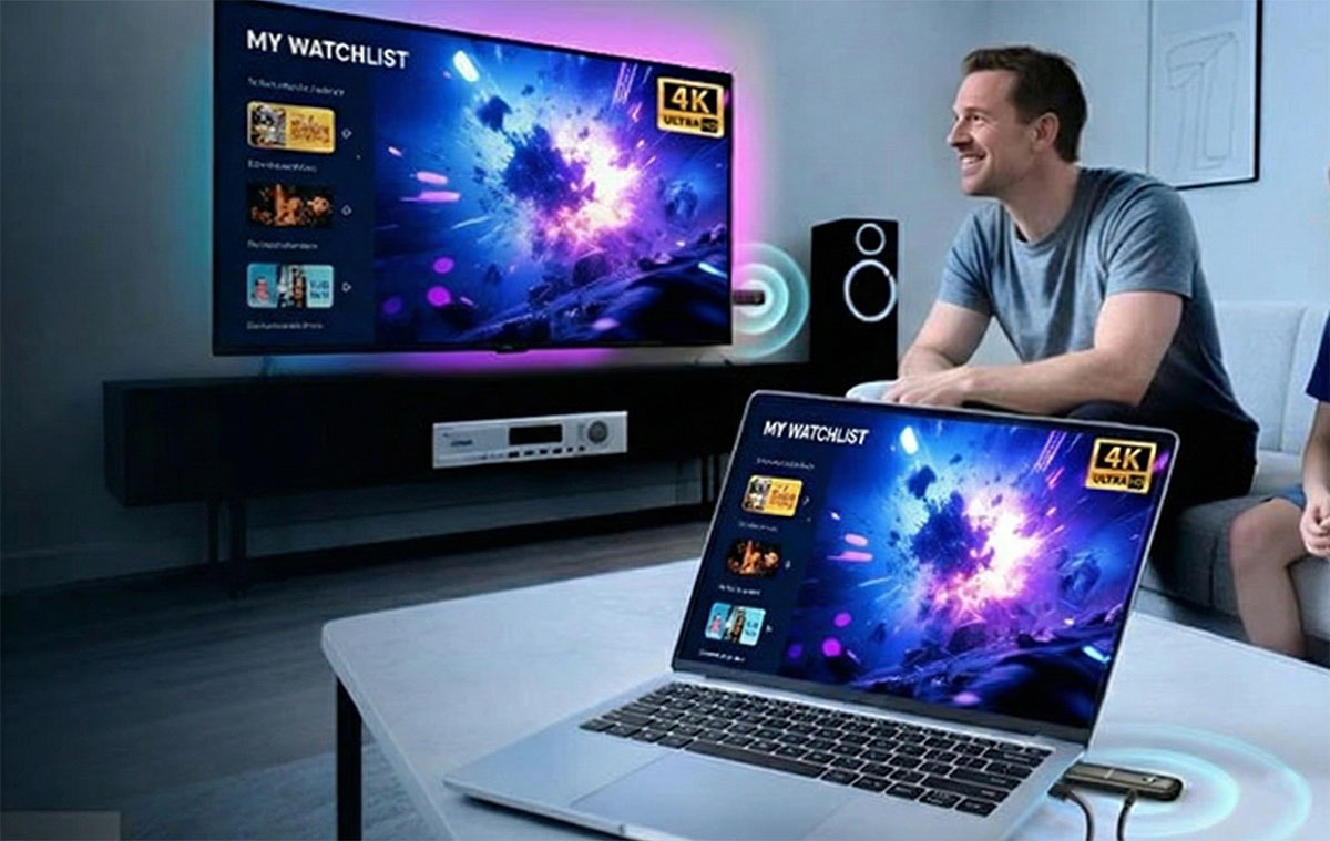 Vezetéknélküli HDMI bármilyen monitorral, TV-vel és projektorral