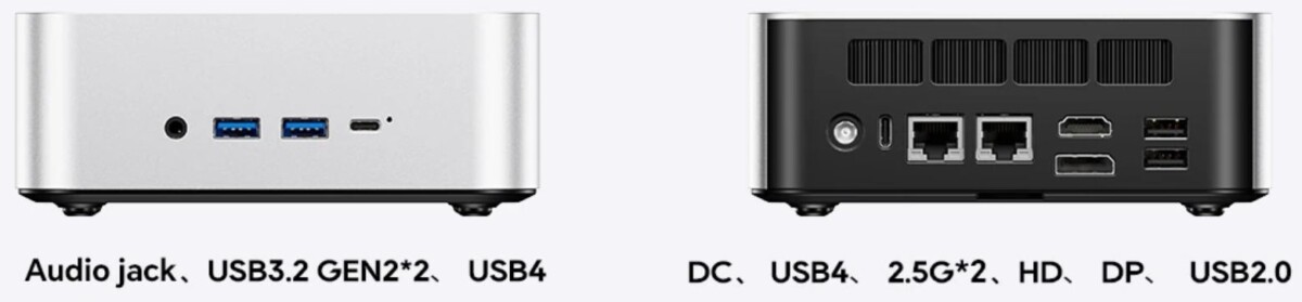 AOOSTAR MACO bemenetek