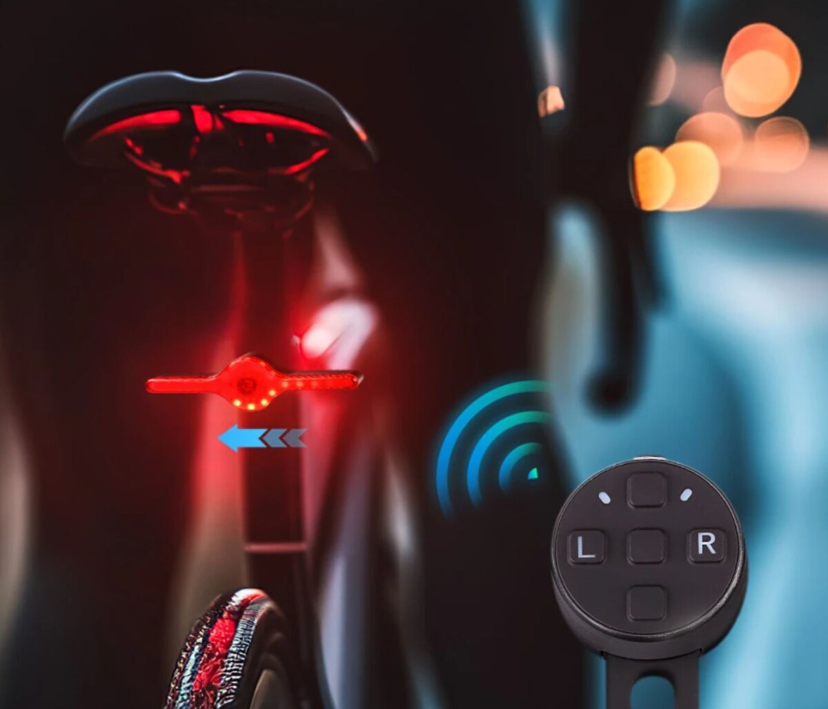 Astrolux BK7 kerékpár lámpa irányjelzővel