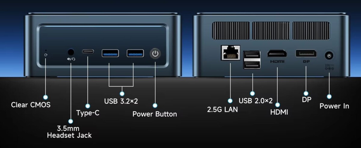 BMAX B11 Power bemenetek