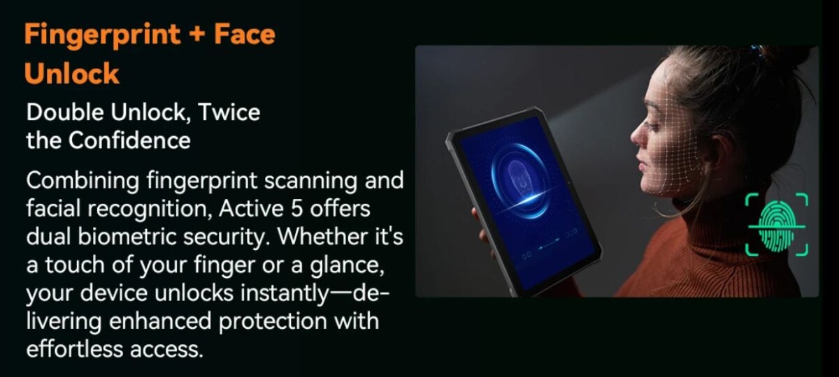 Blackview Active 5 tablet ujjlenyomat-olvasóval