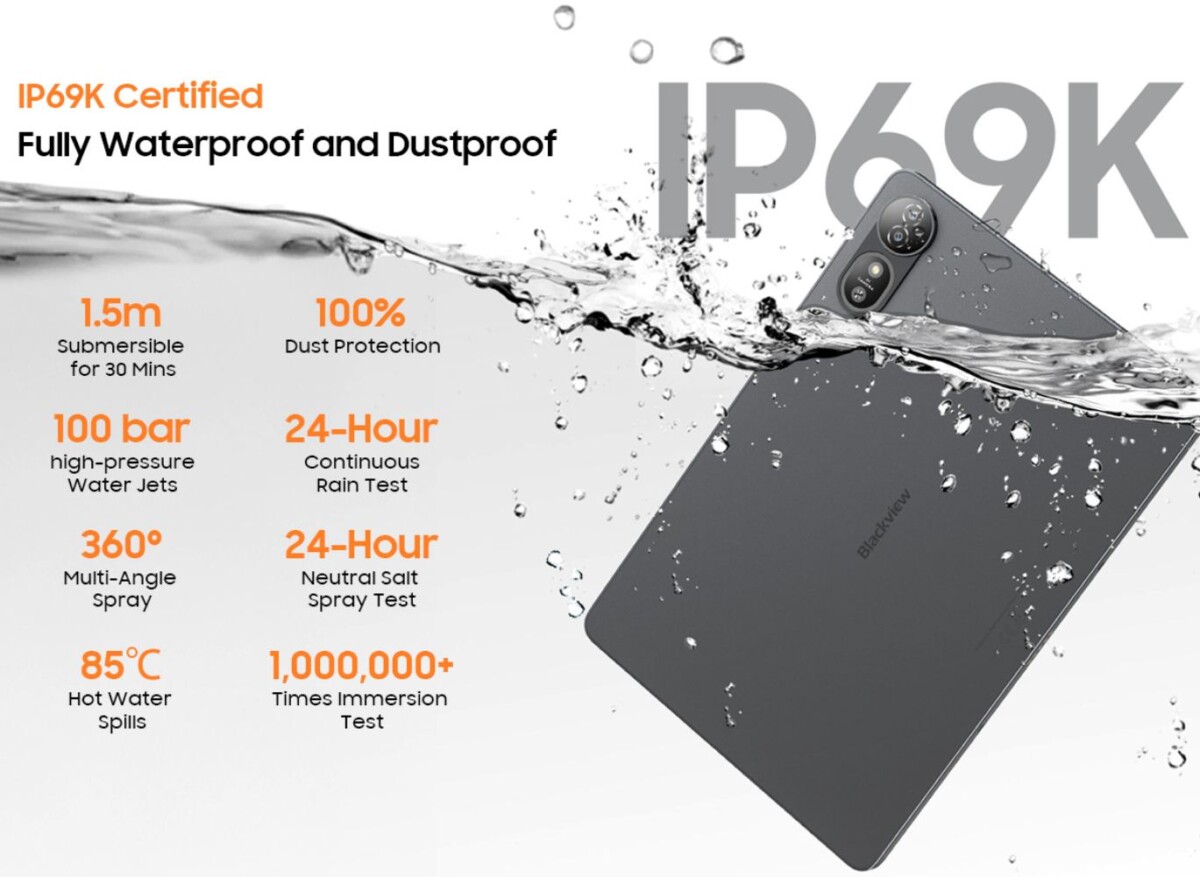 Blackview MEGA 12 vízálló tablet