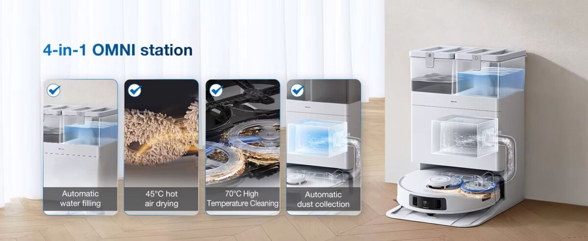 ECOVACS DEEBOT T30C PRO GEN2 automatikus porzsák ürítés