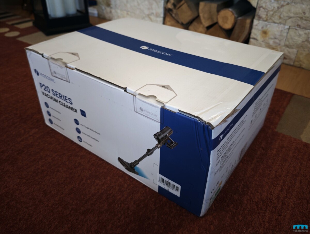 Proscenic P20 OnePass vezetéknélküli porszívó doboza