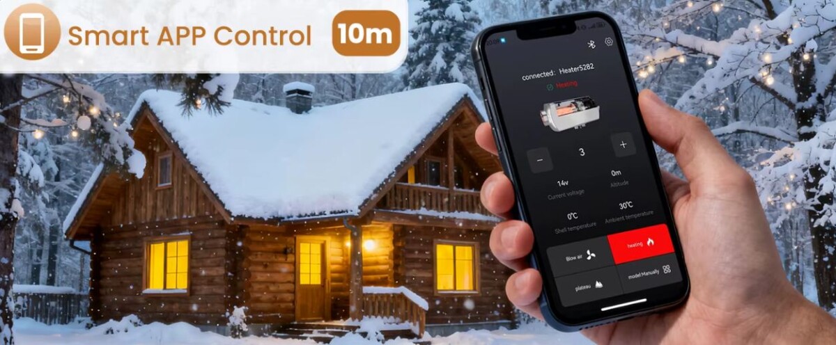 Téli meleget hozó dízel fűtés lakóautóba és garázsba app vezérléssel