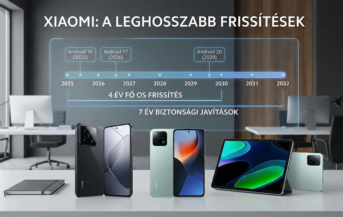 Xiaomi telefonok és tabletek a leghosszabb frissítéssel