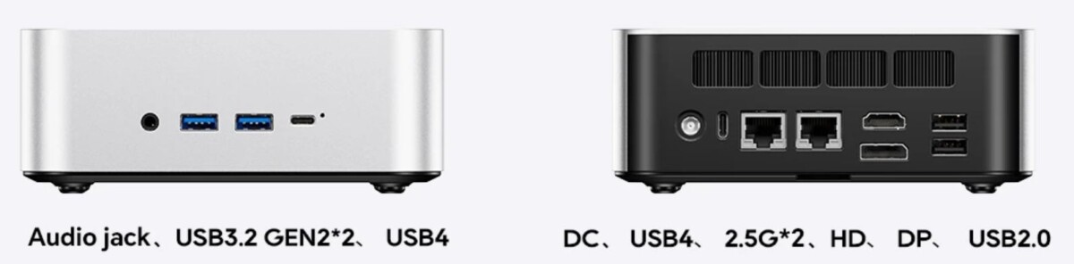 AOOSTAR MACO bemenetek