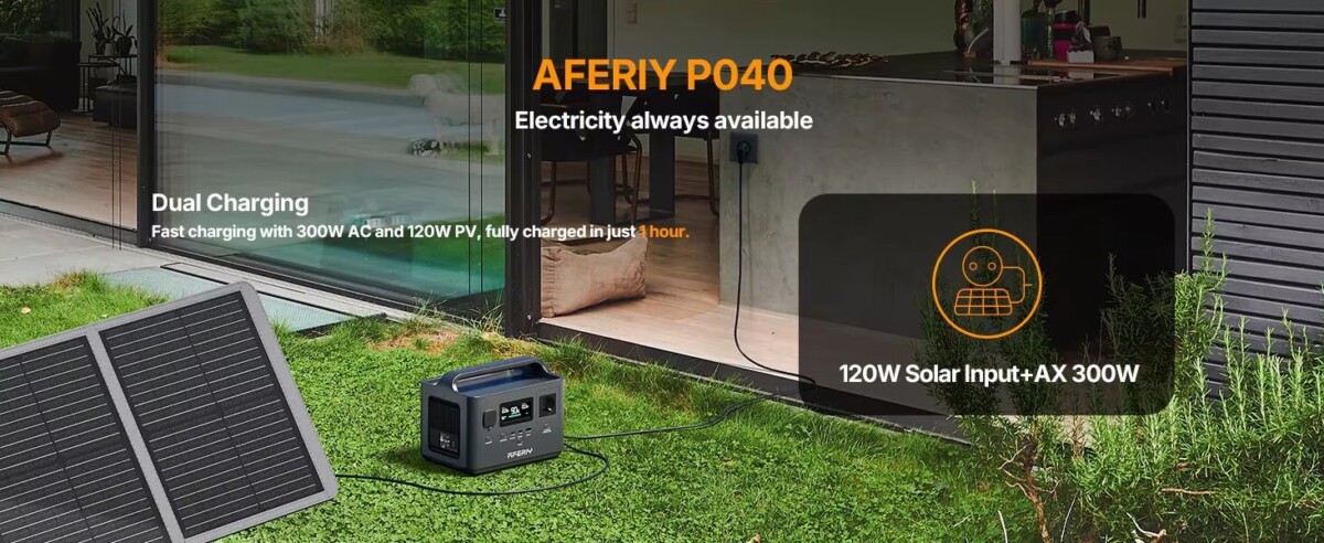 Aferiy AF-P040 napelemes töltés