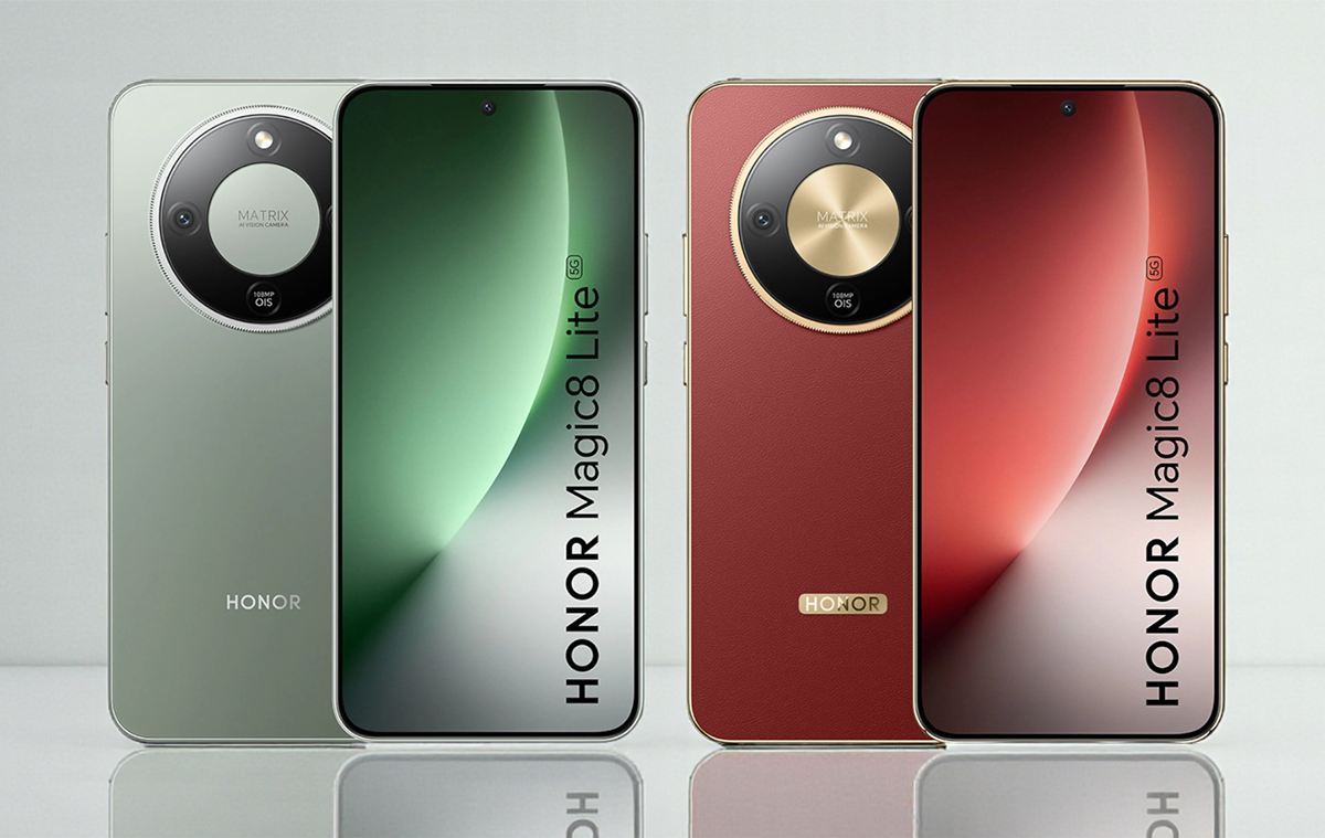 HONOR Magic8 Lite zöld és vörös színben