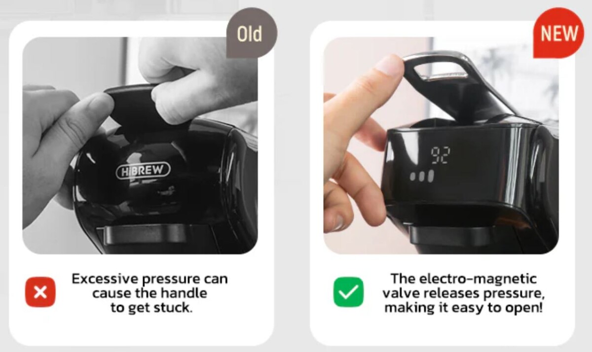 HiBREW H1C azonnal elvezeti a rendszerben maradt túlnyomást