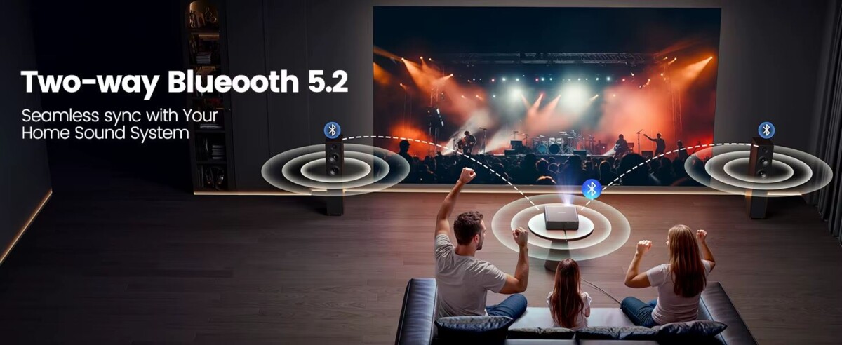 Laresar A1 projektor képes egyszerre két bluetooth hangeszközhöz kapcsolódni