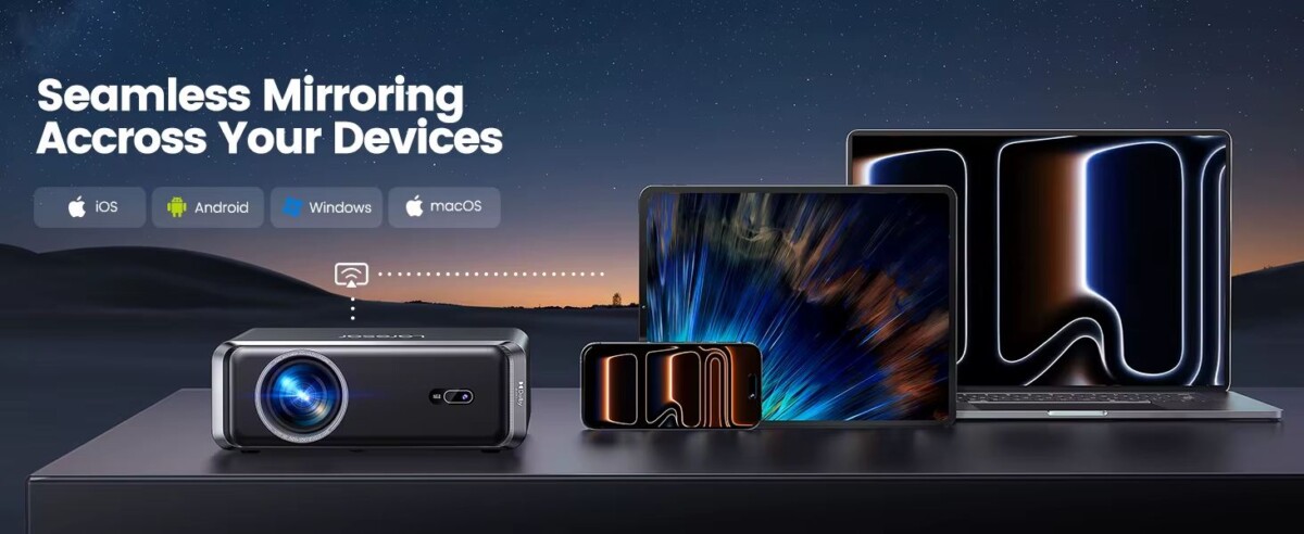 Laresar A1 projektor mobil kivetítése