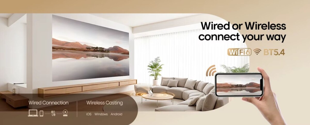 Magcubic HY300 Pro projektor telefon kivetítés