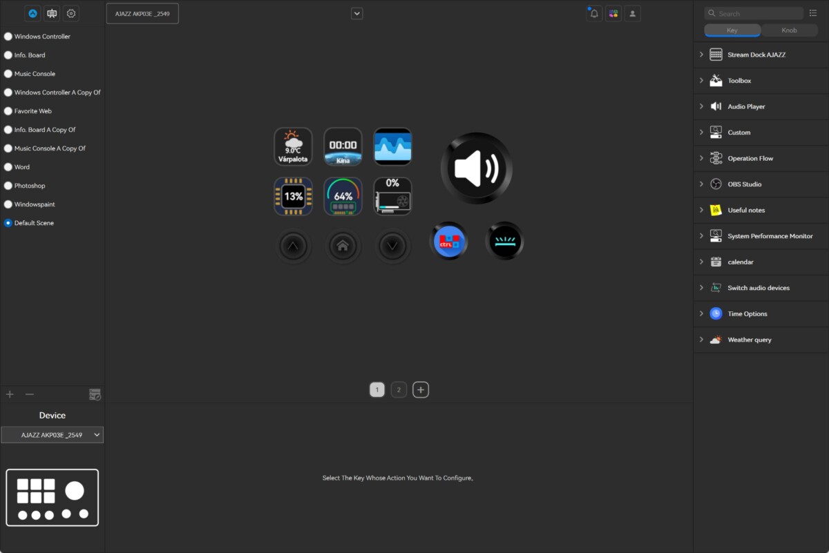 Stream dock szoftver