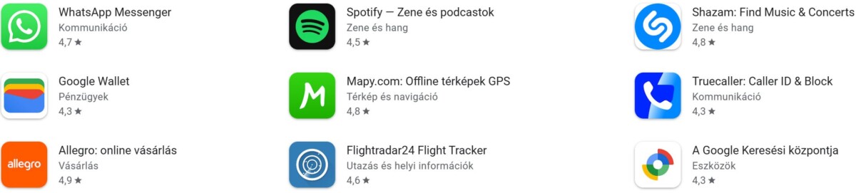 Wear OS alkalmazások