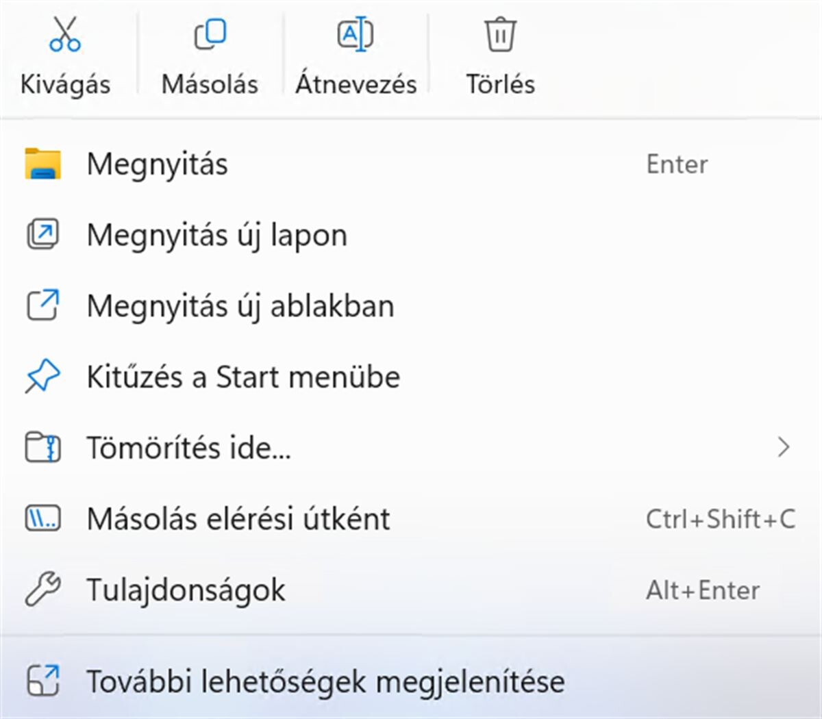 Windows helyi menü