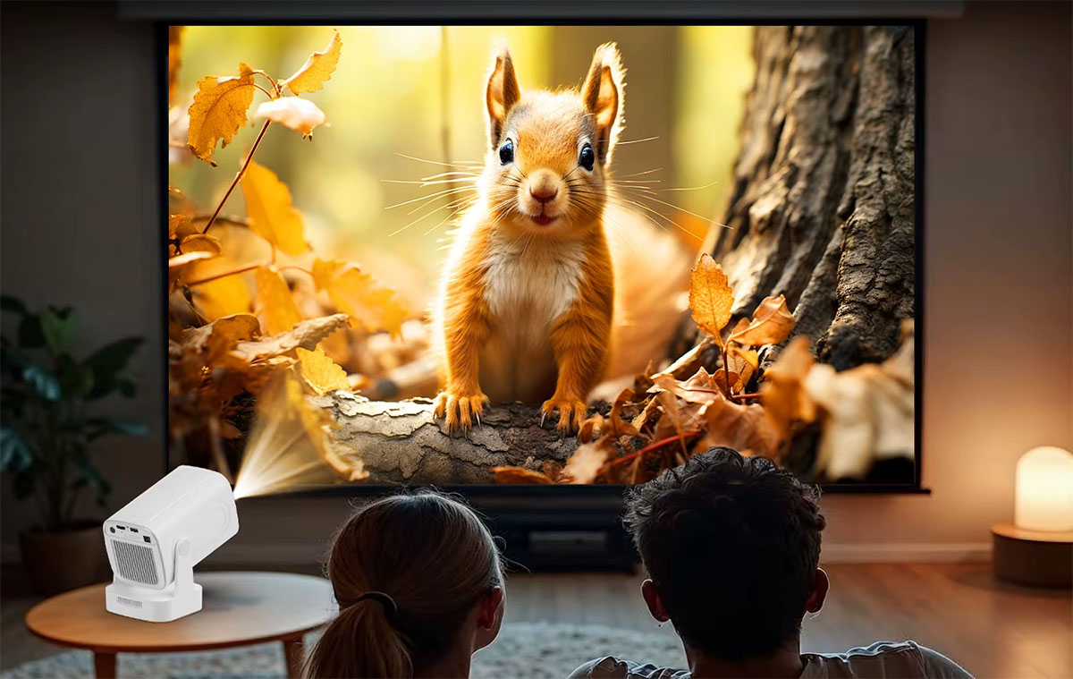 Legyen egy több méteres tévéd fillérekért ezzel a projektorral, Android-dal