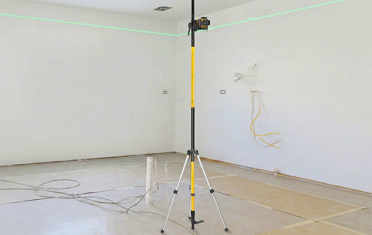 Lézeres szintezés bármilyen magasságban, ezzel a stabil támasszal