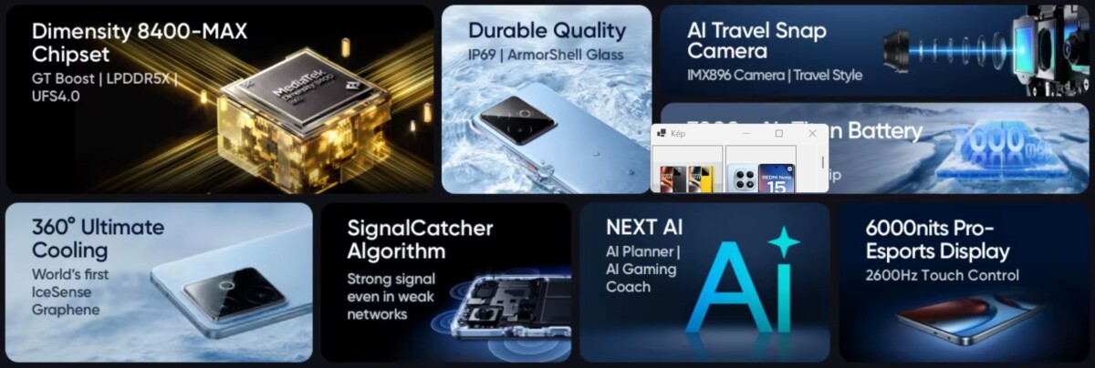 realme GT 7T hardver