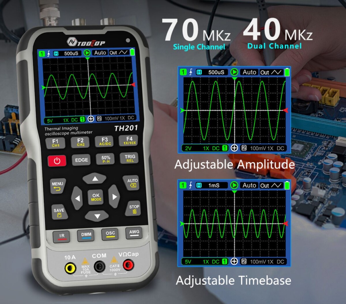 AV TOOLTOP TH201 oszcilloszkóp