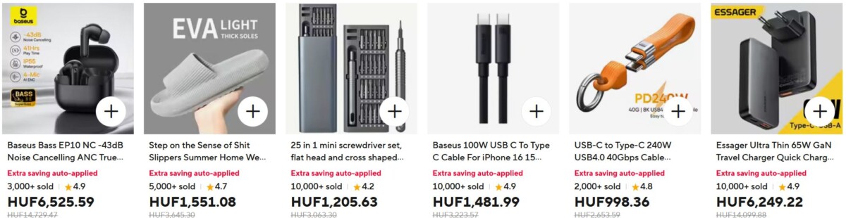 AliExpress csomagajánlatok