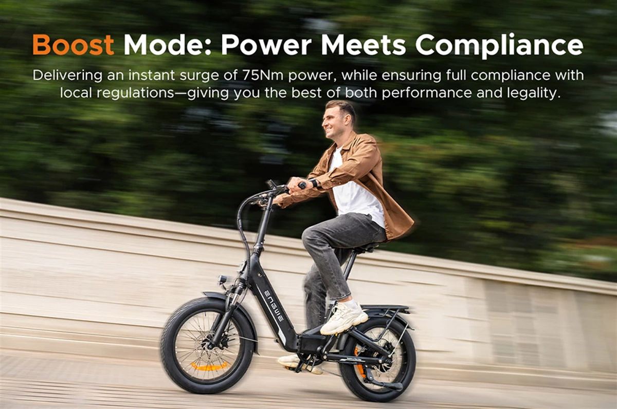 ENGWE L20 elektromos kerékpár boost mód