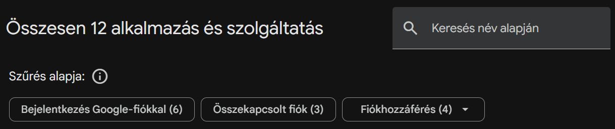 Google login Harmadik féltől származó alkalmazások és szolgáltatások