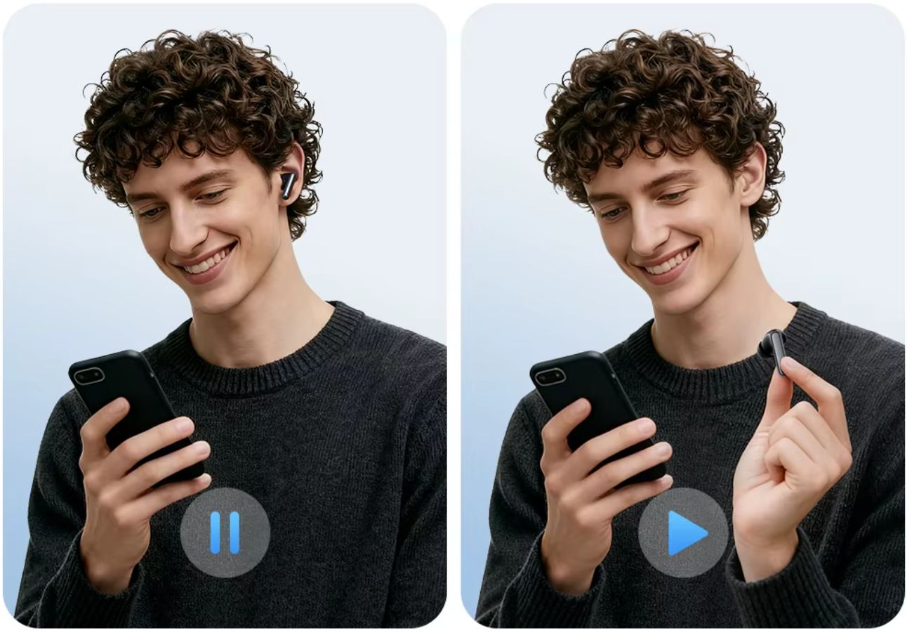 HAYLOU Flowbuds N55 auto play stop